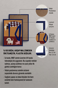 HOMEPACK Ahşap Çerçeveli Tablo Çerçeveli Poster Sanatsal Modern Duvar Dekoru BEK-8453