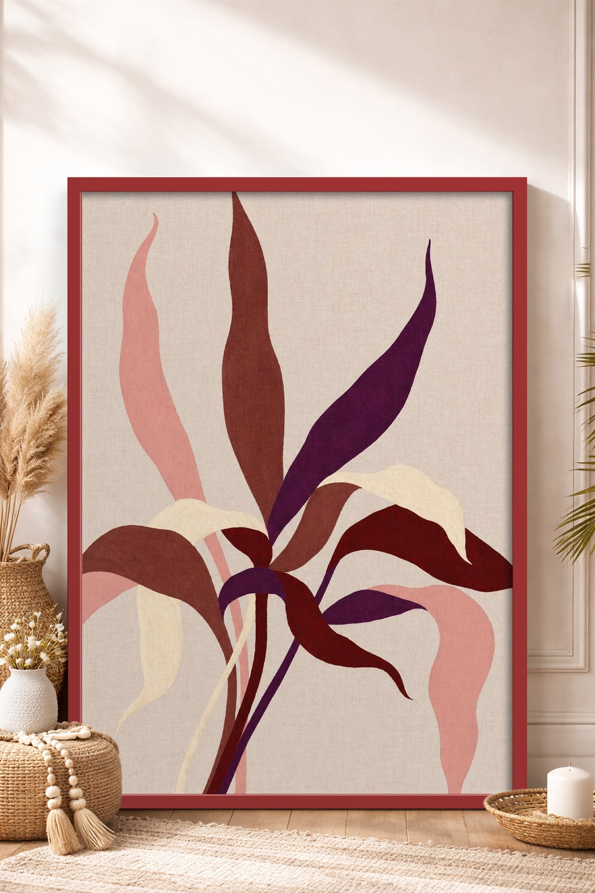 HOMEPACK Ahşap Çerçeveli Tablo Çerçeveli Poster Sanatsal Modern Duvar Dekoru BEK-8454