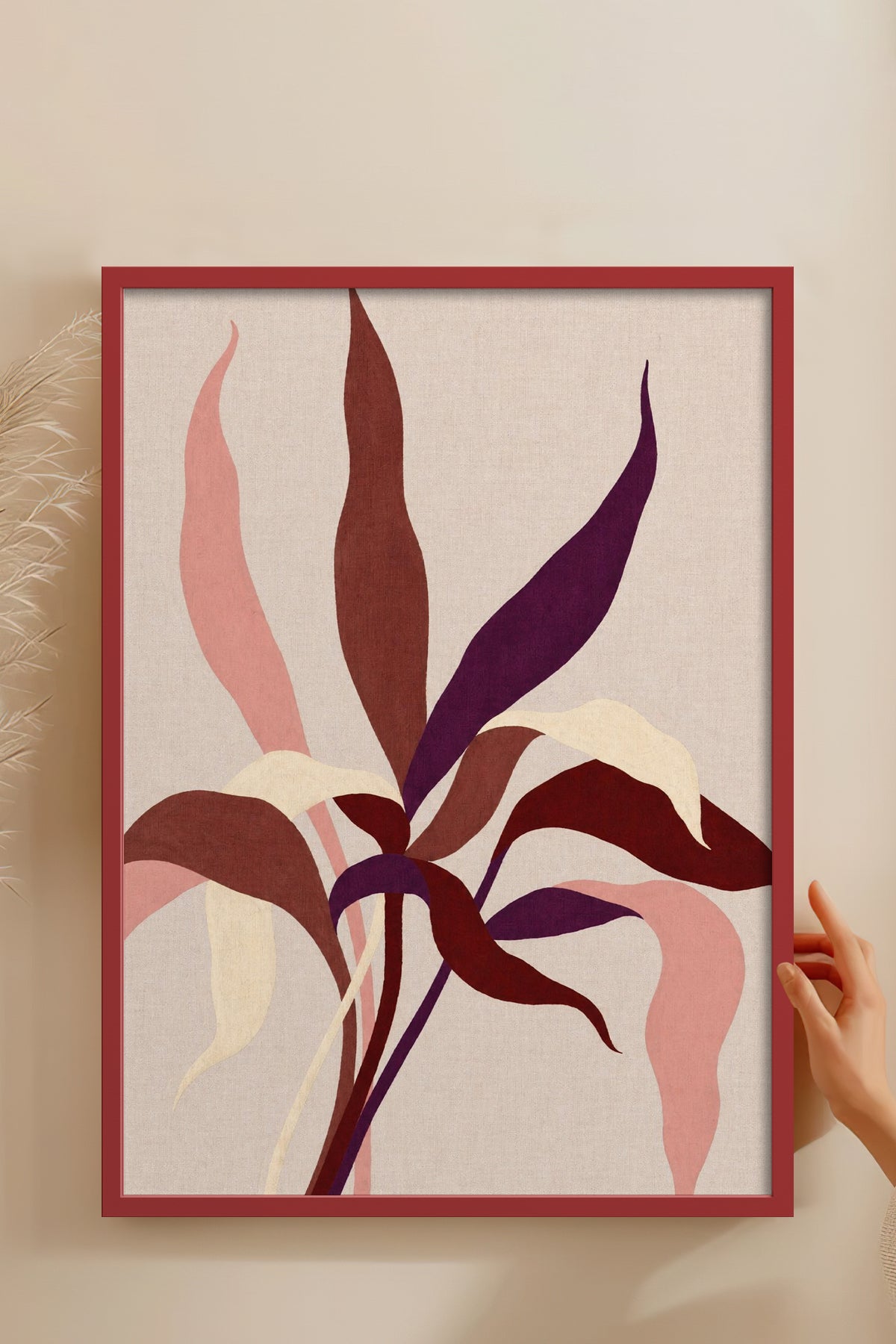 HOMEPACK Ahşap Çerçeveli Tablo Çerçeveli Poster Sanatsal Modern Duvar Dekoru BEK-8454