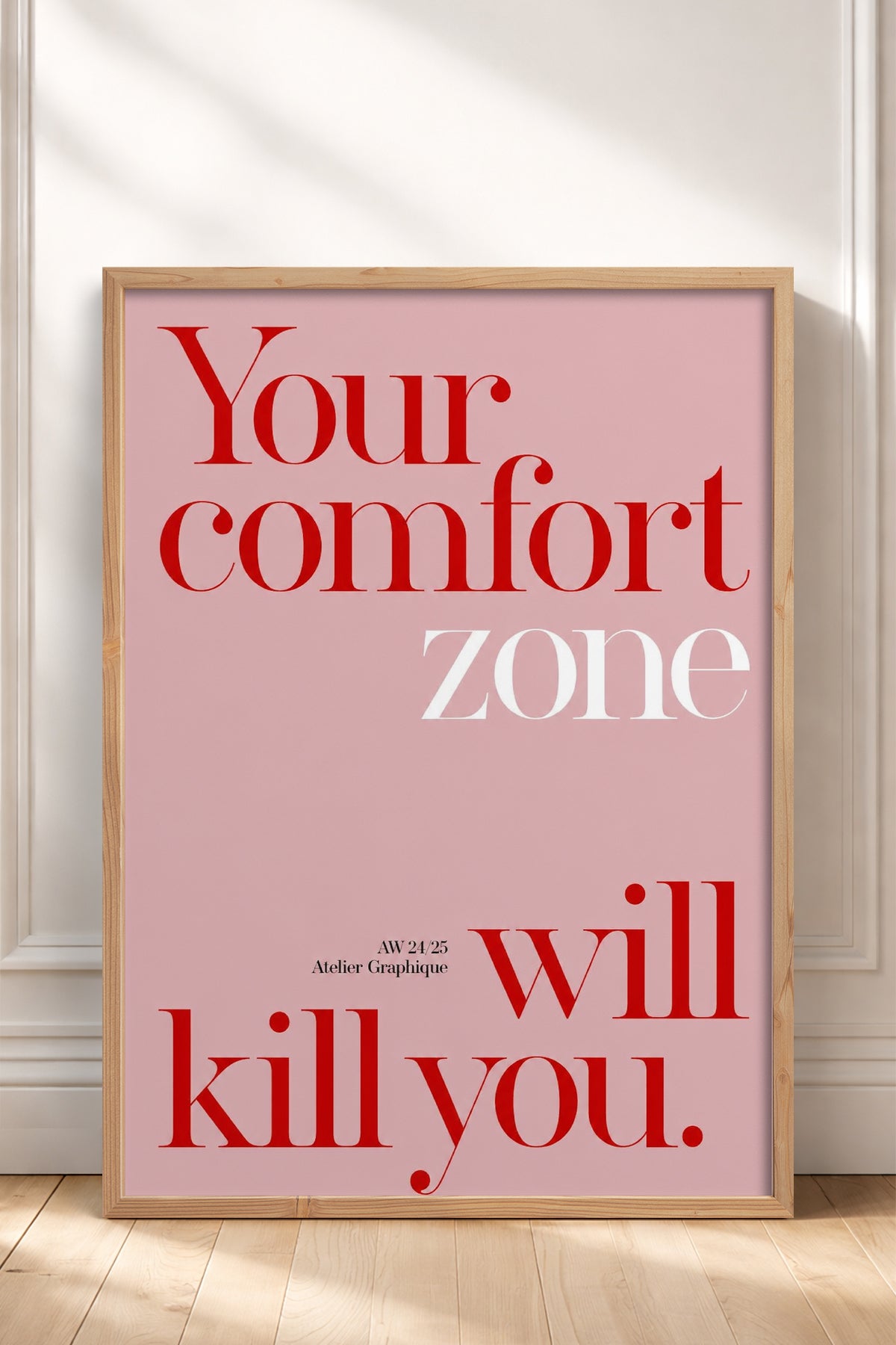 HOMEPACK Ahşap Çerçeveli Tablo Çerçeveli Poster Sanatsal Modern Duvar Dekoru BEK-8455