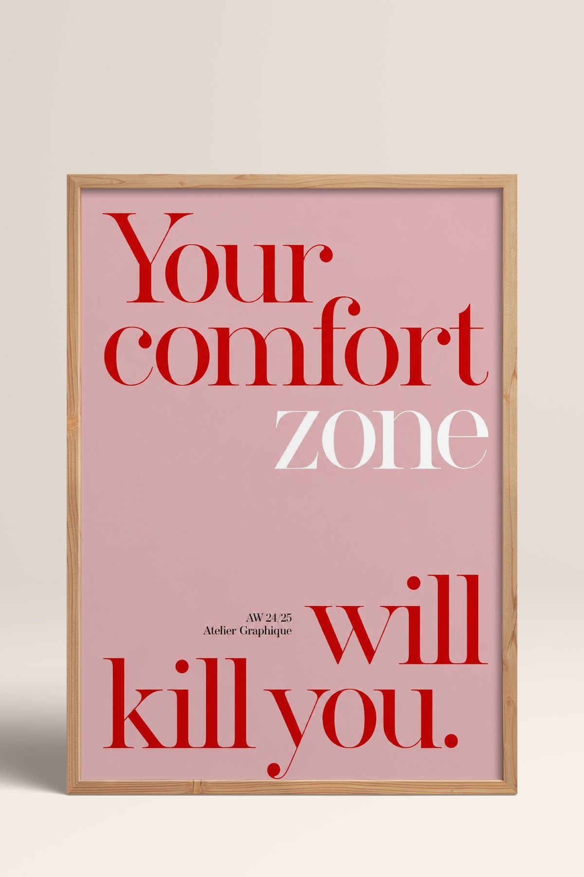 HOMEPACK Ahşap Çerçeveli Tablo Çerçeveli Poster Sanatsal Modern Duvar Dekoru BEK-8455