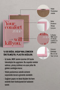 HOMEPACK Ahşap Çerçeveli Tablo Çerçeveli Poster Sanatsal Modern Duvar Dekoru BEK-8455
