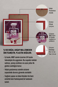 HOMEPACK Ahşap Çerçeveli Tablo Çerçeveli Poster Sanatsal Modern Duvar Dekoru BEK-8456