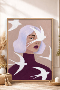 HOMEPACK Ahşap Çerçeveli Tablo Çerçeveli Poster Sanatsal Modern Duvar Dekoru BEK-8457