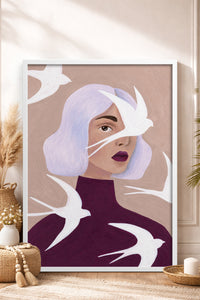 HOMEPACK Ahşap Çerçeveli Tablo Çerçeveli Poster Sanatsal Modern Duvar Dekoru BEK-8457