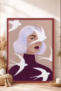 HOMEPACK Ahşap Çerçeveli Tablo Çerçeveli Poster Sanatsal Modern Duvar Dekoru BEK-8457