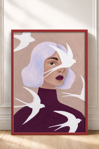 HOMEPACK Ahşap Çerçeveli Tablo Çerçeveli Poster Sanatsal Modern Duvar Dekoru BEK-8457