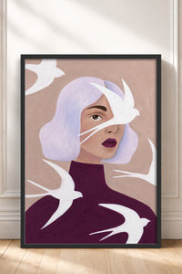 HOMEPACK Ahşap Çerçeveli Tablo Çerçeveli Poster Sanatsal Modern Duvar Dekoru BEK-8457