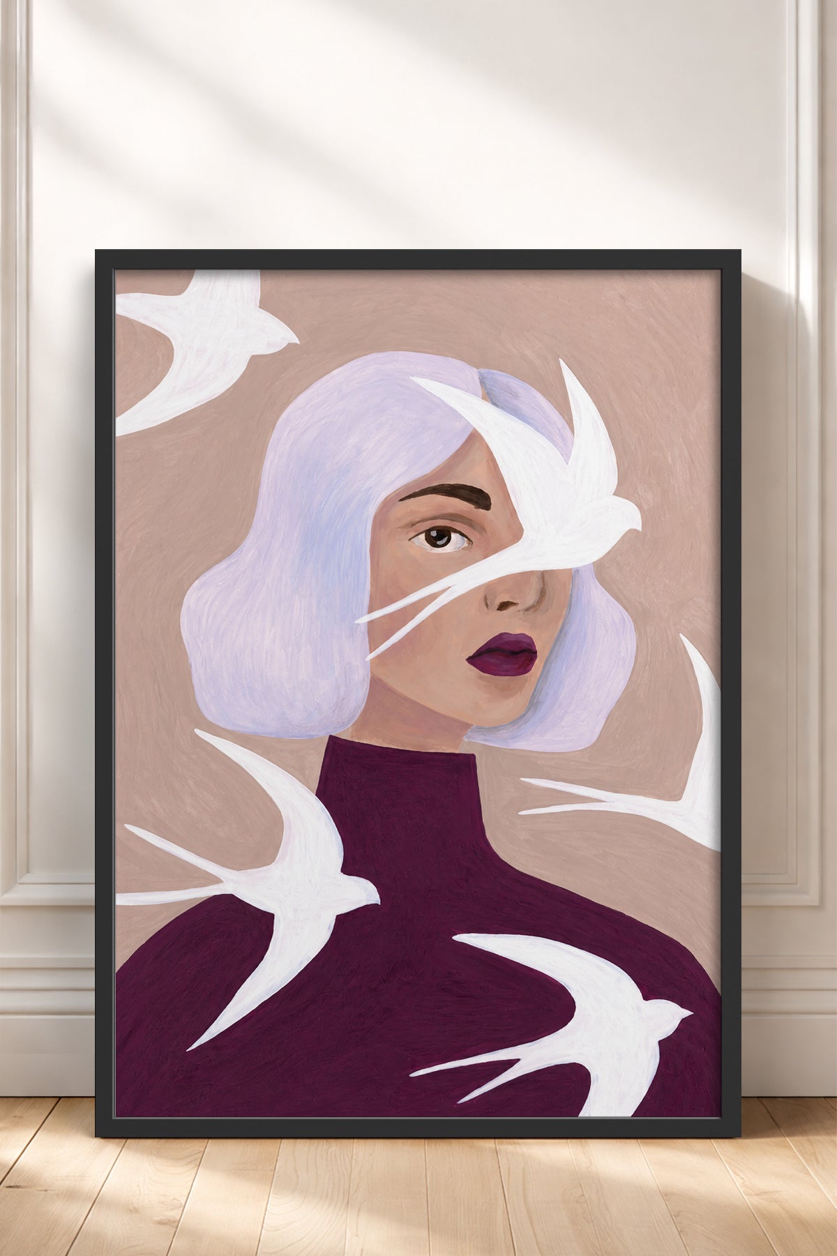 HOMEPACK Ahşap Çerçeveli Tablo Çerçeveli Poster Sanatsal Modern Duvar Dekoru BEK-8457