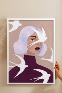 HOMEPACK Ahşap Çerçeveli Tablo Çerçeveli Poster Sanatsal Modern Duvar Dekoru BEK-8457