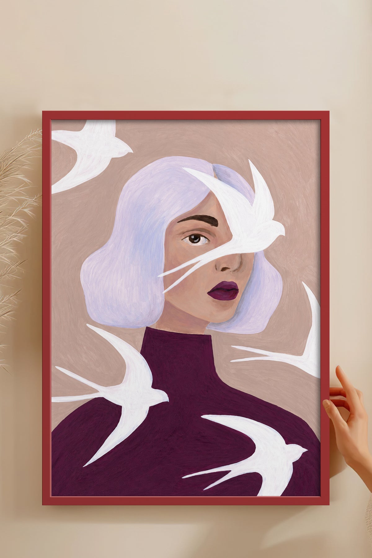 HOMEPACK Ahşap Çerçeveli Tablo Çerçeveli Poster Sanatsal Modern Duvar Dekoru BEK-8457