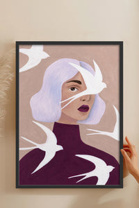 HOMEPACK Ahşap Çerçeveli Tablo Çerçeveli Poster Sanatsal Modern Duvar Dekoru BEK-8457