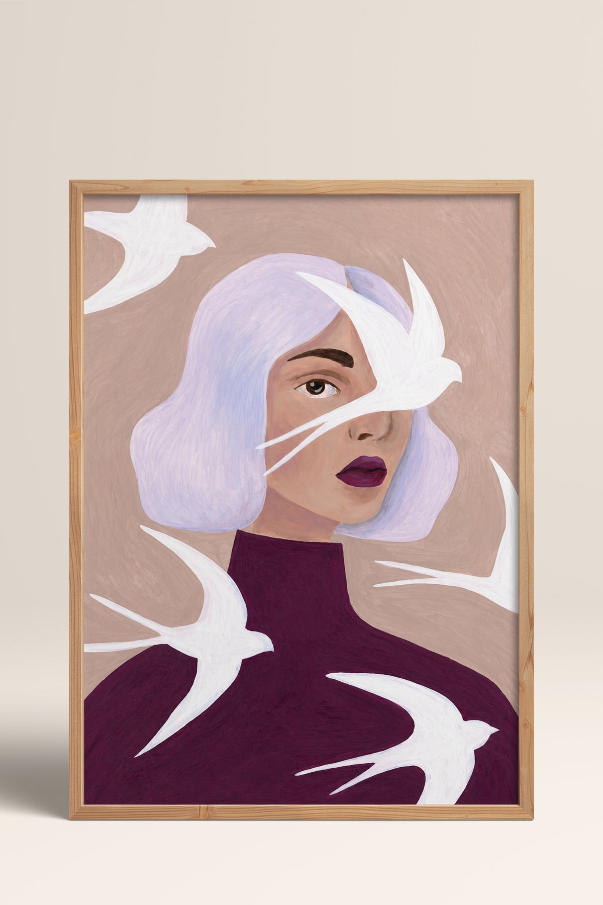 HOMEPACK Ahşap Çerçeveli Tablo Çerçeveli Poster Sanatsal Modern Duvar Dekoru BEK-8457