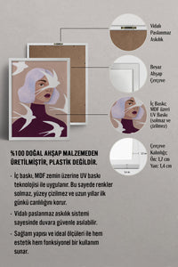 HOMEPACK Ahşap Çerçeveli Tablo Çerçeveli Poster Sanatsal Modern Duvar Dekoru BEK-8457