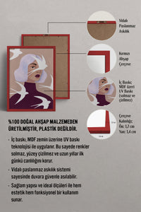 HOMEPACK Ahşap Çerçeveli Tablo Çerçeveli Poster Sanatsal Modern Duvar Dekoru BEK-8457
