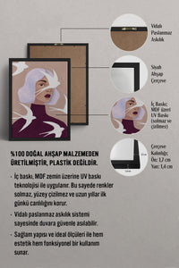HOMEPACK Ahşap Çerçeveli Tablo Çerçeveli Poster Sanatsal Modern Duvar Dekoru BEK-8457