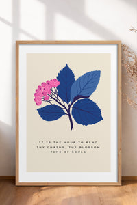 HOMEPACK Ahşap Çerçeveli Tablo Çerçeveli Poster Sanatsal Modern Duvar Dekoru BLOSSOM-01