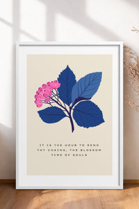 HOMEPACK Ahşap Çerçeveli Tablo Çerçeveli Poster Sanatsal Modern Duvar Dekoru BLOSSOM-01