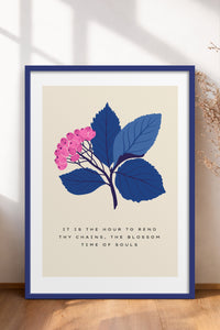 HOMEPACK Ahşap Çerçeveli Tablo Çerçeveli Poster Sanatsal Modern Duvar Dekoru BLOSSOM-01