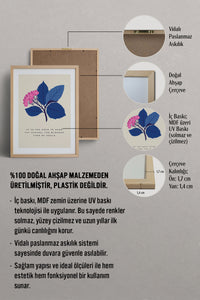 HOMEPACK Ahşap Çerçeveli Tablo Çerçeveli Poster Sanatsal Modern Duvar Dekoru BLOSSOM-01