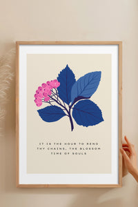 HOMEPACK Ahşap Çerçeveli Tablo Çerçeveli Poster Sanatsal Modern Duvar Dekoru BLOSSOM-01