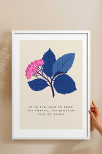 HOMEPACK Ahşap Çerçeveli Tablo Çerçeveli Poster Sanatsal Modern Duvar Dekoru BLOSSOM-01