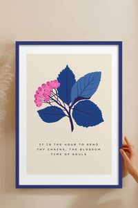 HOMEPACK Ahşap Çerçeveli Tablo Çerçeveli Poster Sanatsal Modern Duvar Dekoru BLOSSOM-01