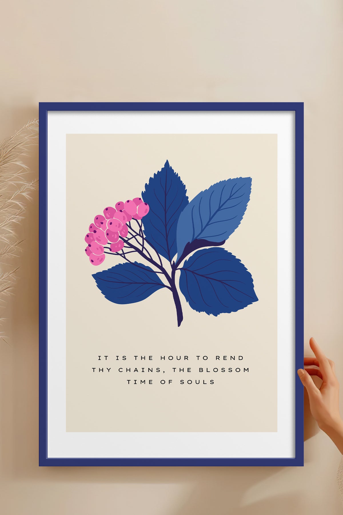 HOMEPACK Ahşap Çerçeveli Tablo Çerçeveli Poster Sanatsal Modern Duvar Dekoru BLOSSOM-01