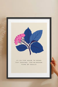 HOMEPACK Ahşap Çerçeveli Tablo Çerçeveli Poster Sanatsal Modern Duvar Dekoru BLOSSOM-01