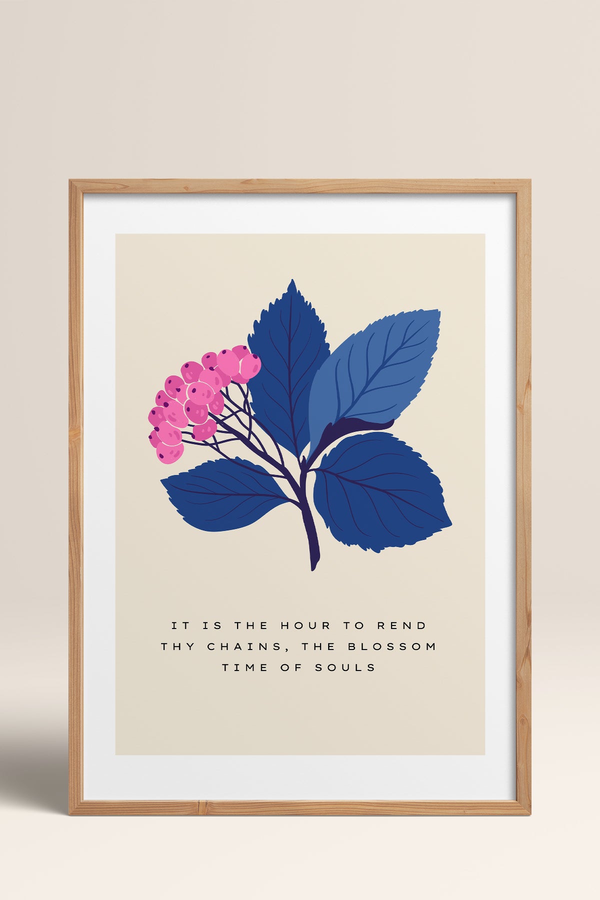 HOMEPACK Ahşap Çerçeveli Tablo Çerçeveli Poster Sanatsal Modern Duvar Dekoru BLOSSOM-01