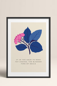 HOMEPACK Ahşap Çerçeveli Tablo Çerçeveli Poster Sanatsal Modern Duvar Dekoru BLOSSOM-01