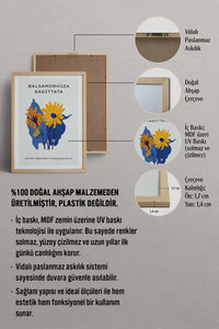 HOMEPACK Ahşap Çerçeveli Tablo Çerçeveli Poster Sanatsal Modern Duvar Dekoru BLOSSOM-02