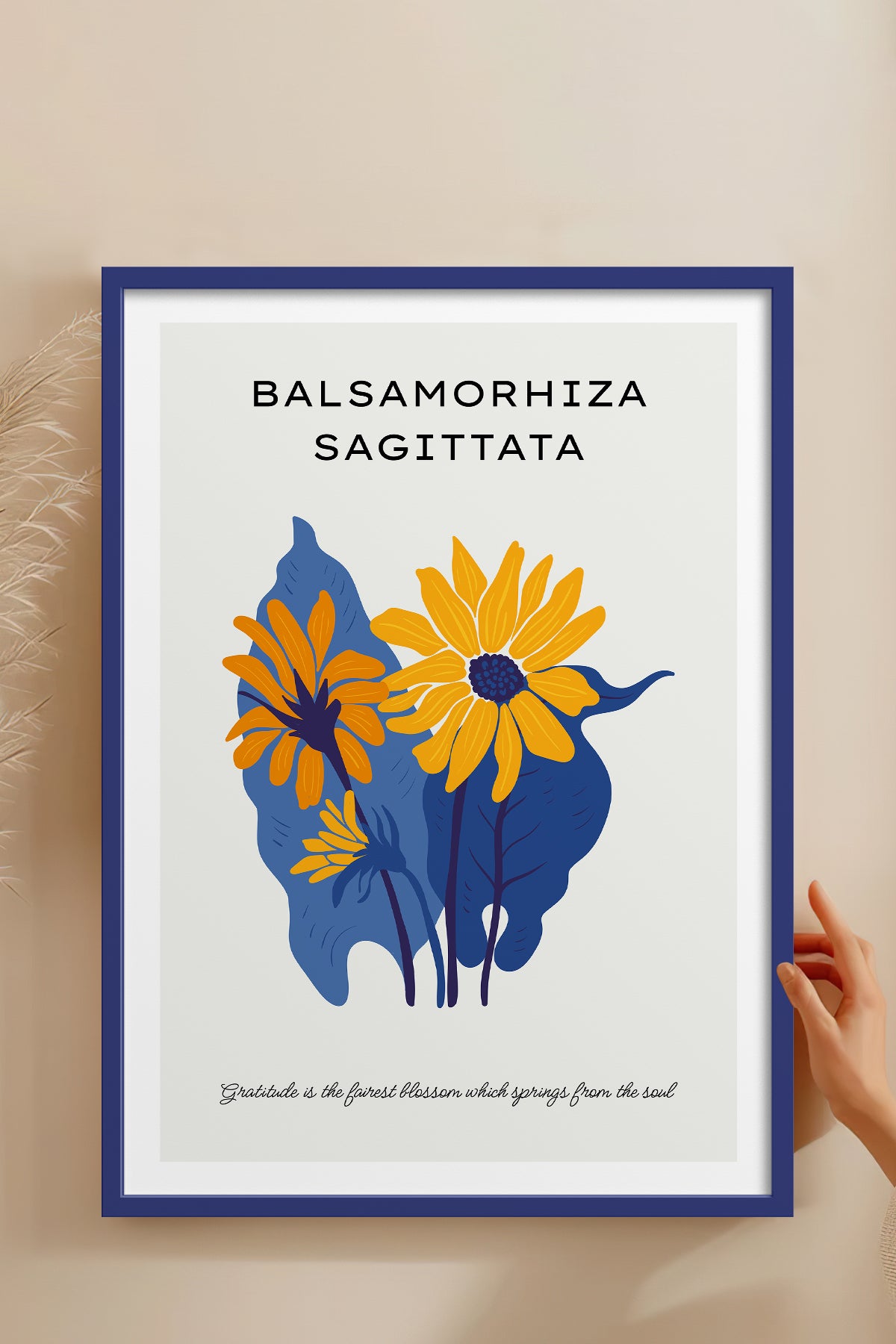 HOMEPACK Ahşap Çerçeveli Tablo Çerçeveli Poster Sanatsal Modern Duvar Dekoru BLOSSOM-02