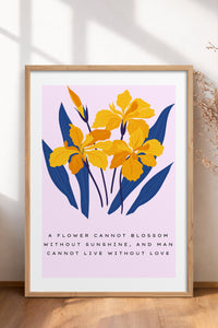 HOMEPACK Ahşap Çerçeveli Tablo Çerçeveli Poster Sanatsal Modern Duvar Dekoru BLOSSOM-03