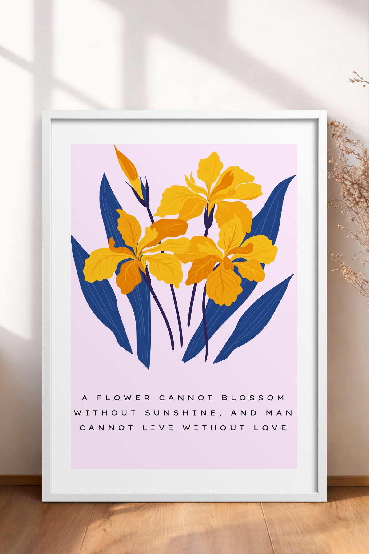 HOMEPACK Ahşap Çerçeveli Tablo Çerçeveli Poster Sanatsal Modern Duvar Dekoru BLOSSOM-03