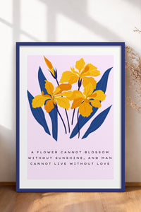 HOMEPACK Ahşap Çerçeveli Tablo Çerçeveli Poster Sanatsal Modern Duvar Dekoru BLOSSOM-03