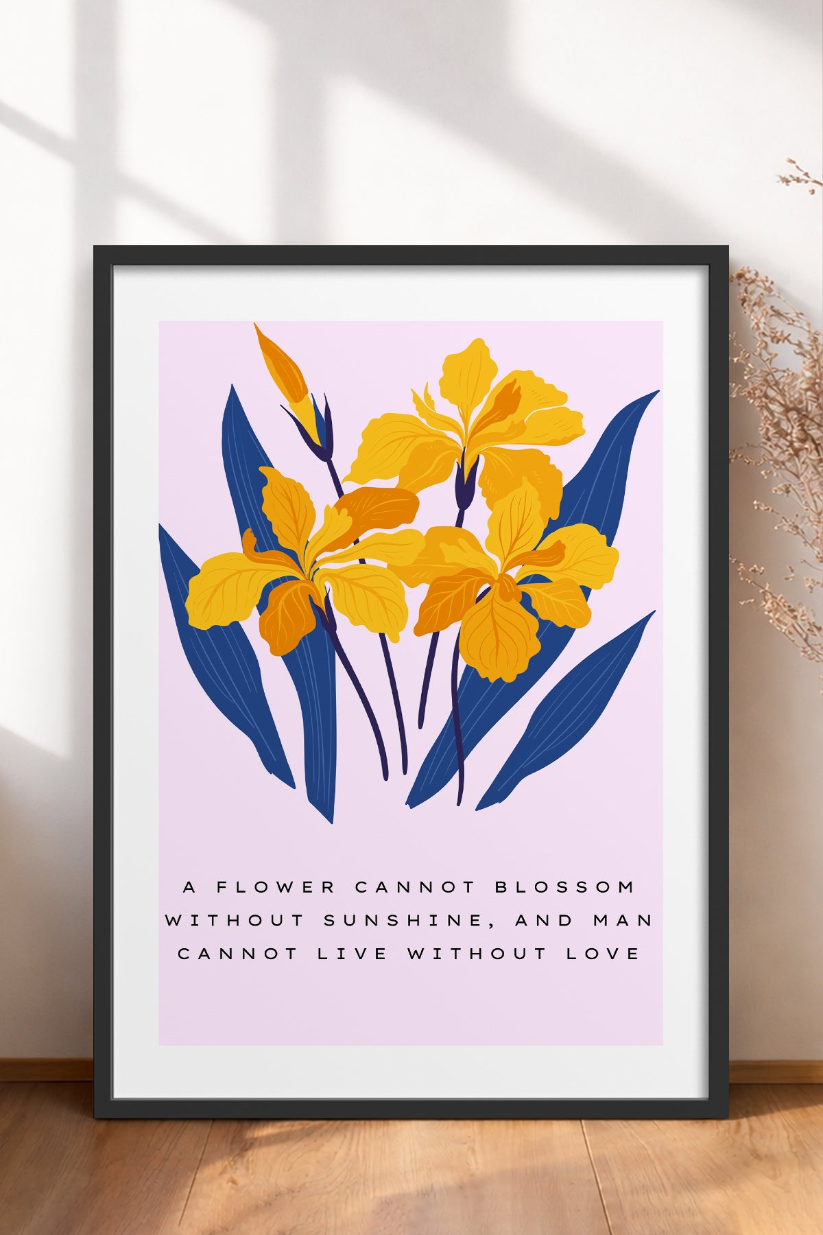 HOMEPACK Ahşap Çerçeveli Tablo Çerçeveli Poster Sanatsal Modern Duvar Dekoru BLOSSOM-03