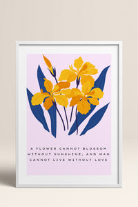 HOMEPACK Ahşap Çerçeveli Tablo Çerçeveli Poster Sanatsal Modern Duvar Dekoru BLOSSOM-03