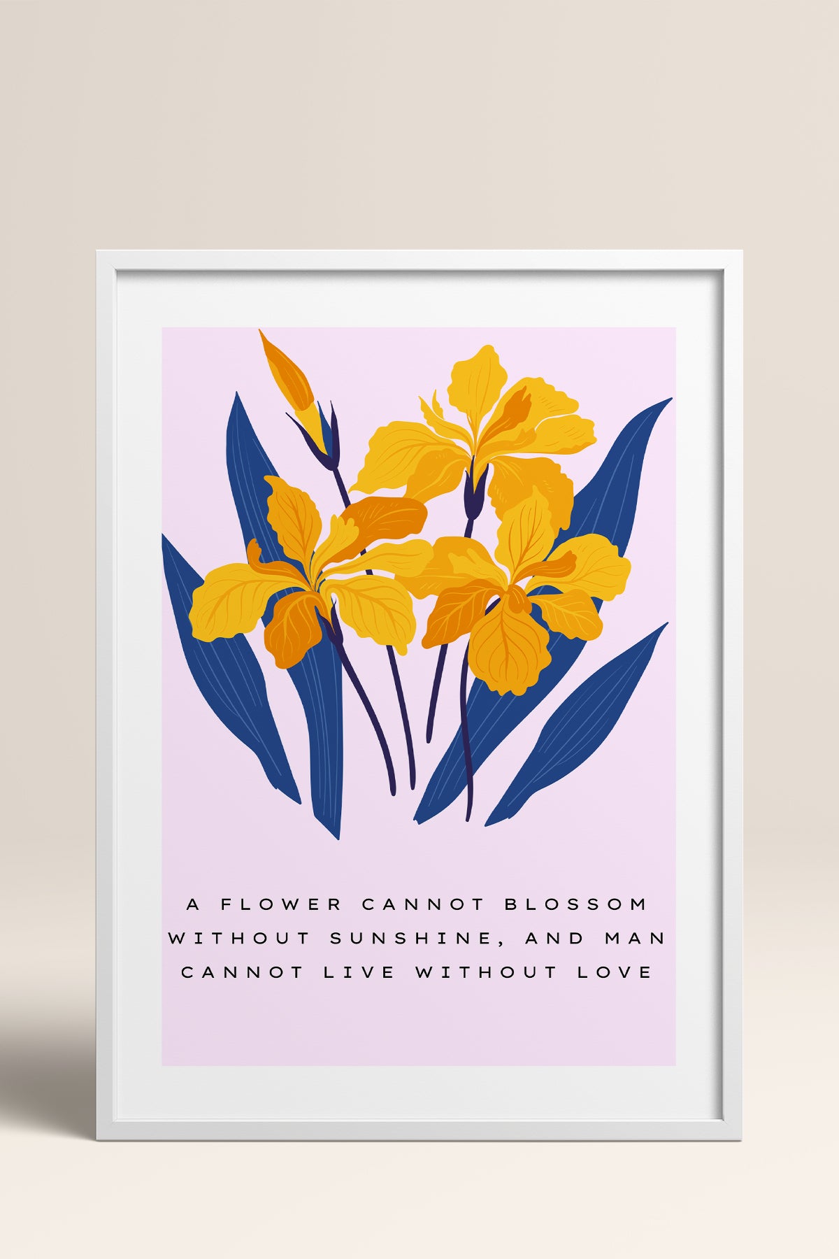 HOMEPACK Ahşap Çerçeveli Tablo Çerçeveli Poster Sanatsal Modern Duvar Dekoru BLOSSOM-03