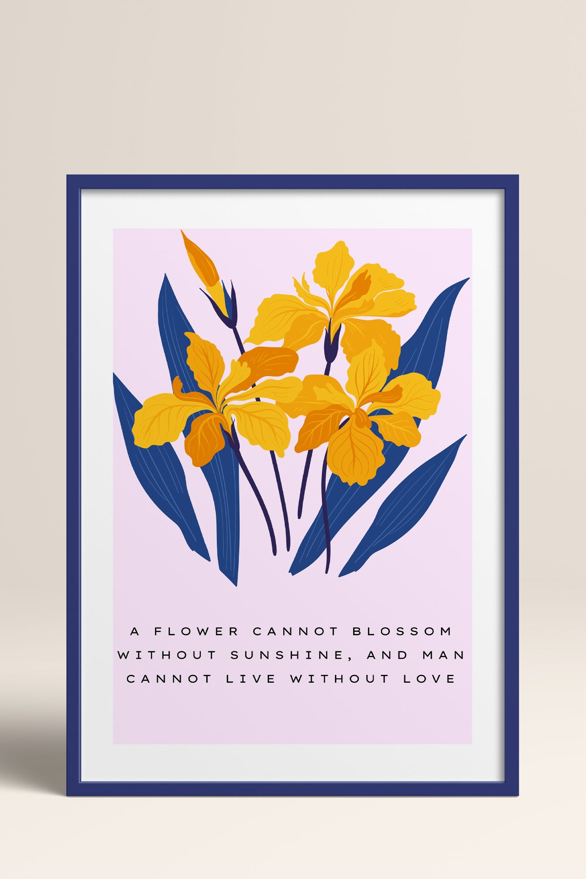 HOMEPACK Ahşap Çerçeveli Tablo Çerçeveli Poster Sanatsal Modern Duvar Dekoru BLOSSOM-03