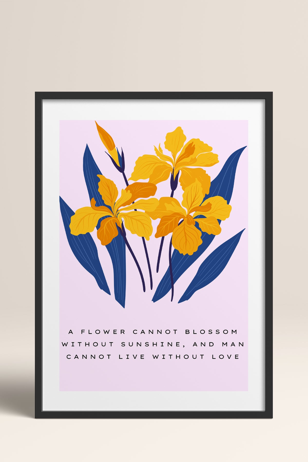 HOMEPACK Ahşap Çerçeveli Tablo Çerçeveli Poster Sanatsal Modern Duvar Dekoru BLOSSOM-03