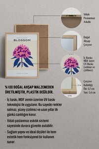 HOMEPACK Ahşap Çerçeveli Tablo Çerçeveli Poster Sanatsal Modern Duvar Dekoru BLOSSOM-04