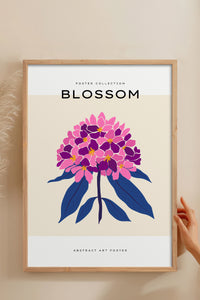 HOMEPACK Ahşap Çerçeveli Tablo Çerçeveli Poster Sanatsal Modern Duvar Dekoru BLOSSOM-04