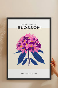 HOMEPACK Ahşap Çerçeveli Tablo Çerçeveli Poster Sanatsal Modern Duvar Dekoru BLOSSOM-04