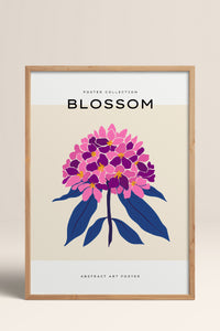HOMEPACK Ahşap Çerçeveli Tablo Çerçeveli Poster Sanatsal Modern Duvar Dekoru BLOSSOM-04