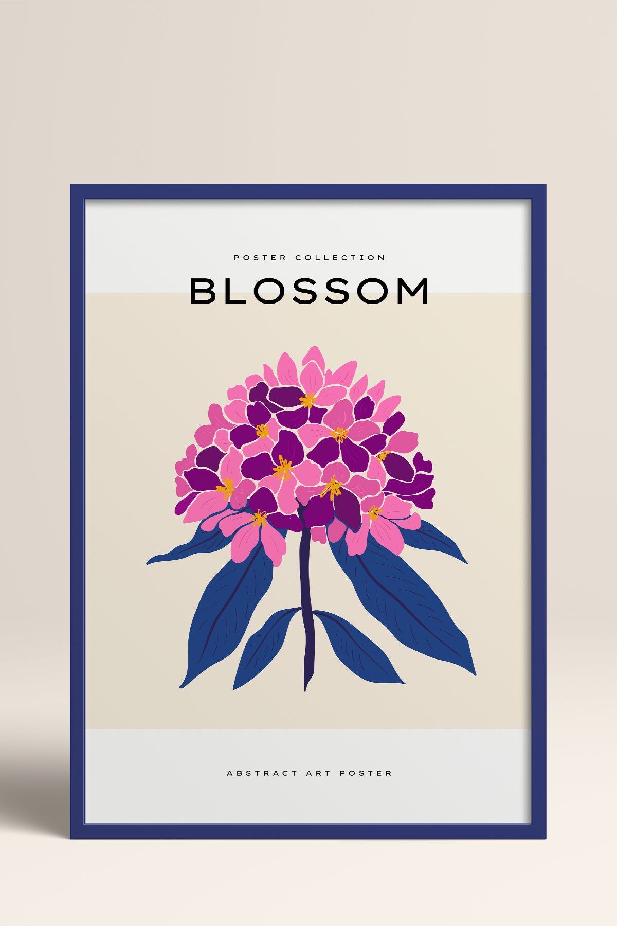HOMEPACK Ahşap Çerçeveli Tablo Çerçeveli Poster Sanatsal Modern Duvar Dekoru BLOSSOM-04