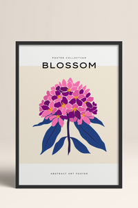 HOMEPACK Ahşap Çerçeveli Tablo Çerçeveli Poster Sanatsal Modern Duvar Dekoru BLOSSOM-04