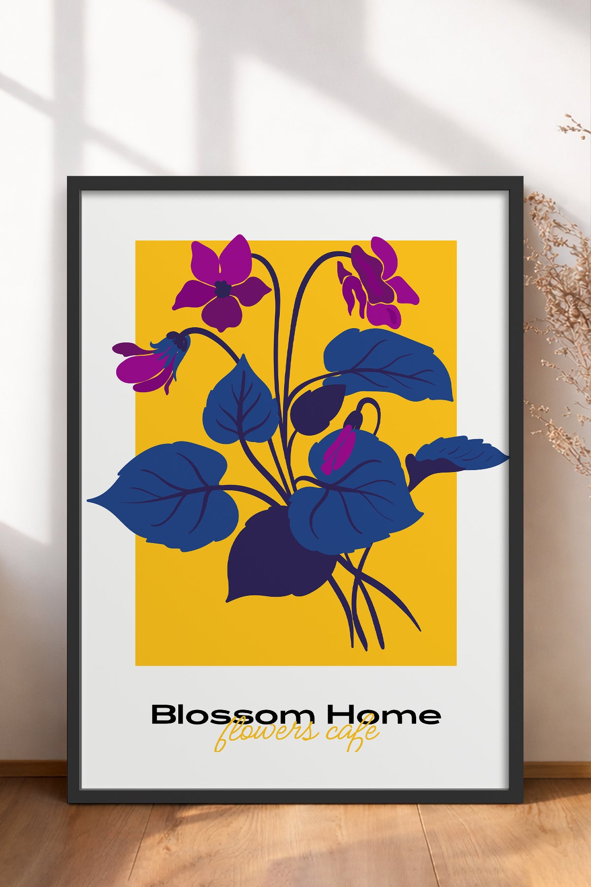 HOMEPACK Ahşap Çerçeveli Tablo Çerçeveli Poster Sanatsal Modern Duvar Dekoru BLOSSOM-05
