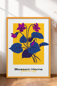 HOMEPACK Ahşap Çerçeveli Tablo Çerçeveli Poster Sanatsal Modern Duvar Dekoru BLOSSOM-05