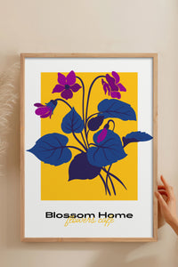 HOMEPACK Ahşap Çerçeveli Tablo Çerçeveli Poster Sanatsal Modern Duvar Dekoru BLOSSOM-05